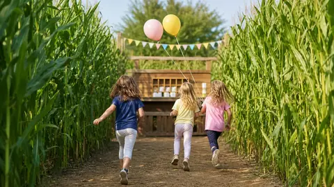 Kindergeburtstag und Gruppen im Maislabyrinth planen