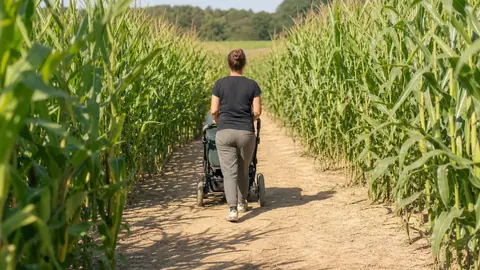 Mit Kinderwagen oder Rollstuhl ins Maislabyrinth: Worauf achten?